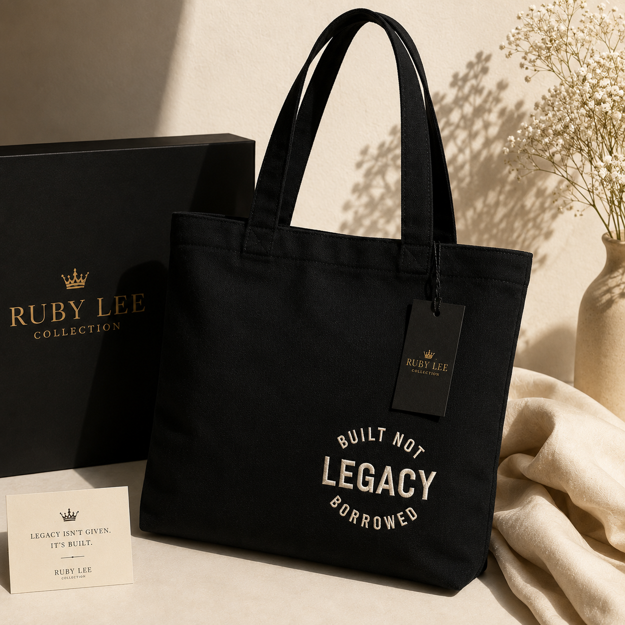 Legacy Built Not Borrowed Canvas Tote